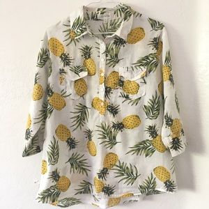 Eden & Olivia Anthropologie Pineapple Top